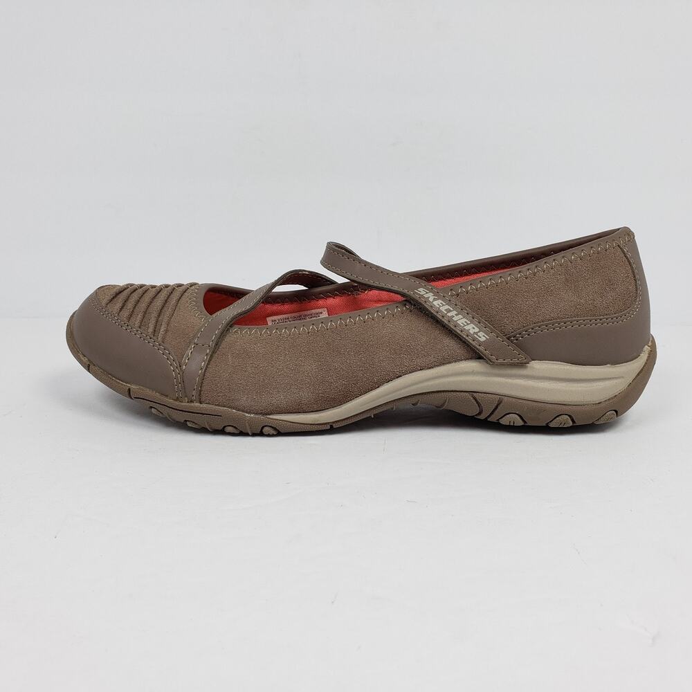 Skechers Womens Size 7 Brown Leather Casual Mary Jane Flats Shoes SN22266 - Picture 3 of 12